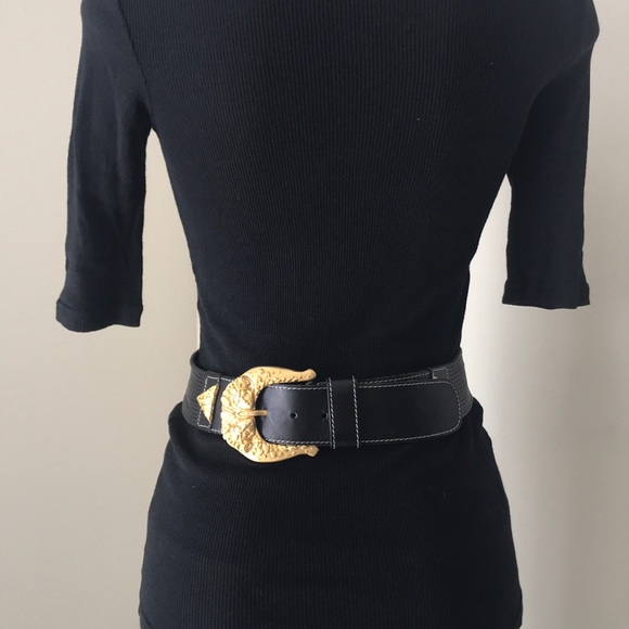 Adoppia Belt accessories black gold size 80 main image 2